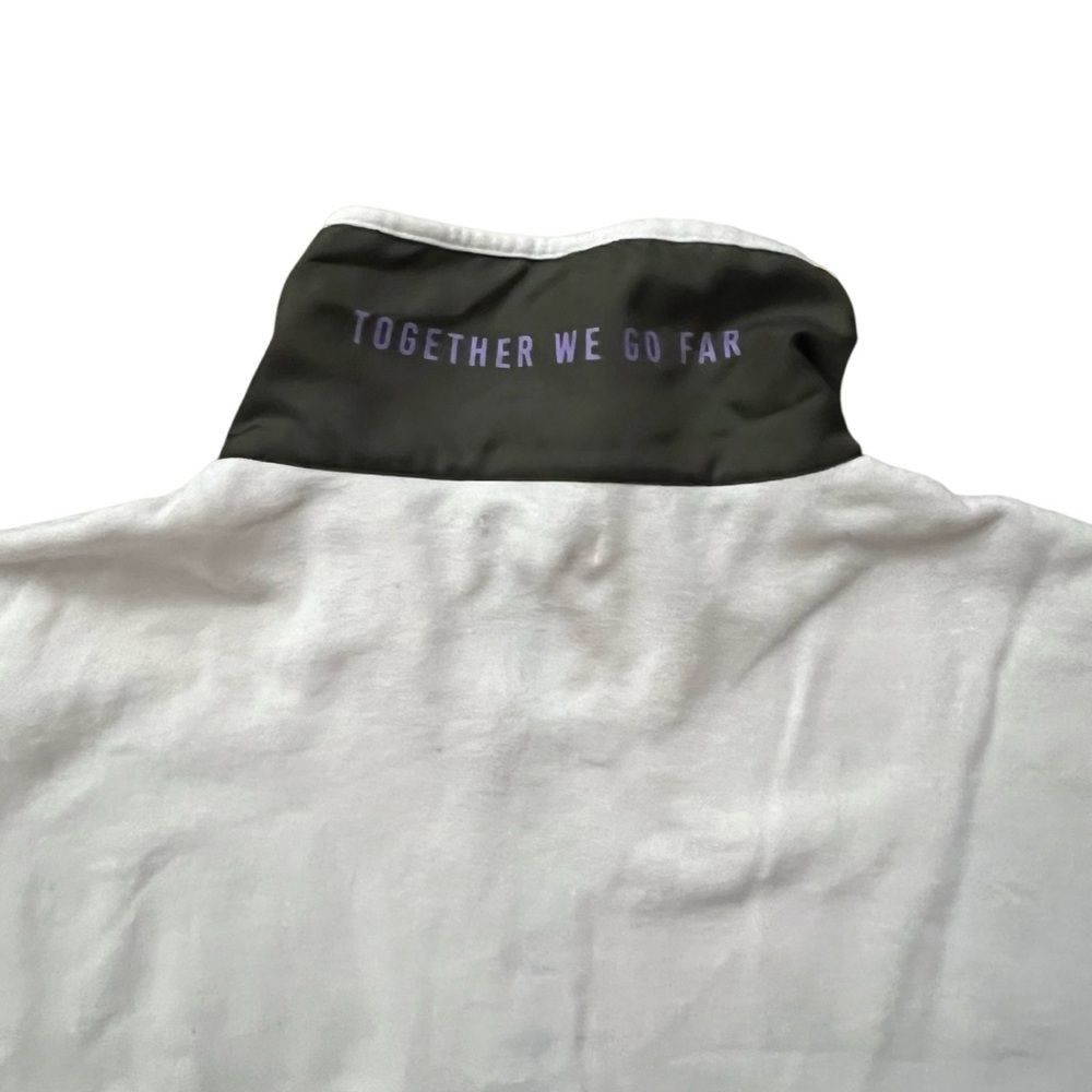 Peloton - Half Zip Together We Can Pullover Sweatshirt - Cream & Green XXL - Picture 6 of 8